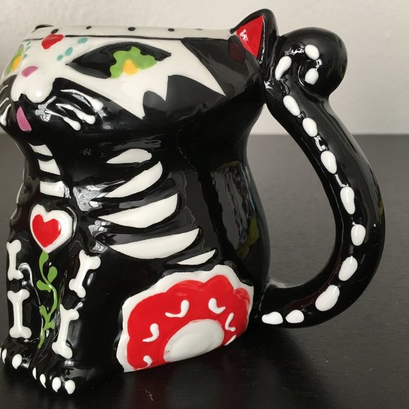 Day of the Dead 3D Cat Mug - Picture 4 of 8